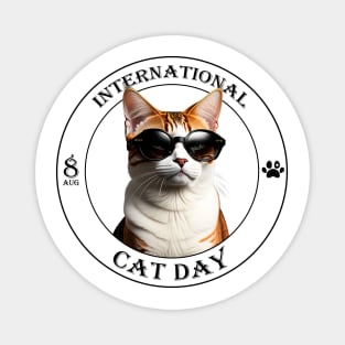 International Cat Day Gift, Cat Lovers Magnet